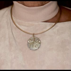 14K 2 sided Pearl & Black Onyx Pendant